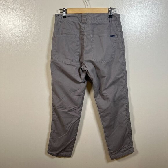 Johnnie-O Tailgaters Pants Size 30x29 Gray Lined Insulated Chino Flat Front - Picture 2 of 13